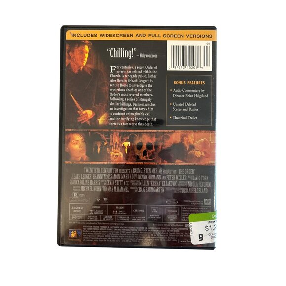 The Order 2003 DVD Action Thriller Heath Ledger Shannyn Sossamon Pre-Owned - Picture 3 of 5